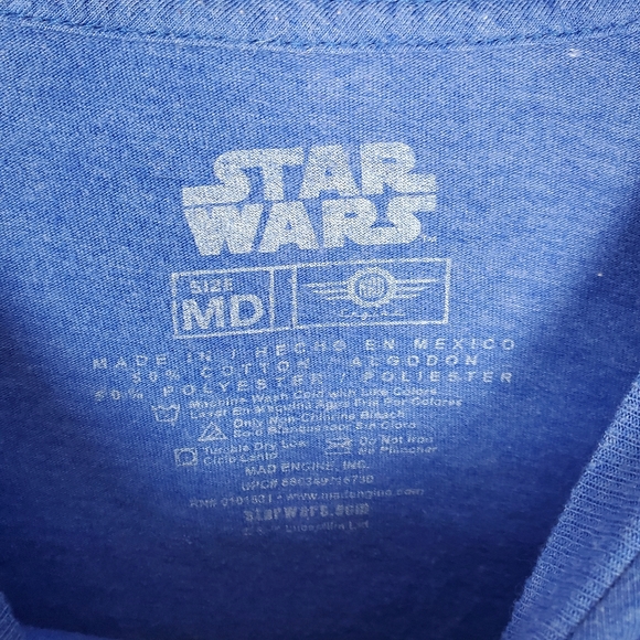 STAR WARS Blue Short Sleeve T-Shirt Luke Skywalker - Picture 5 of 6